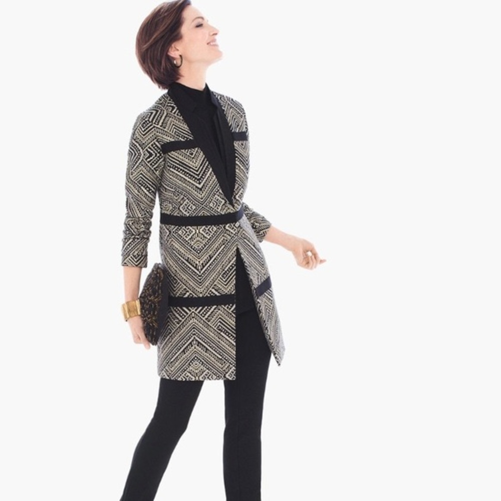 Chico’s Black Label Geometric Blazer